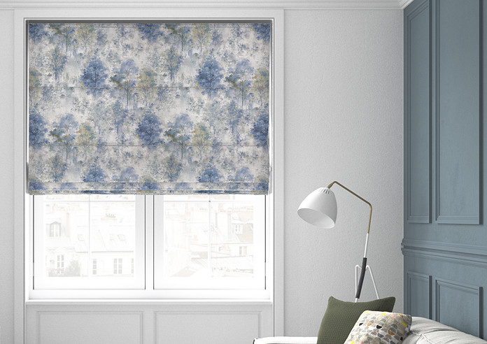 Woodland, Saxon Blue - Roman Blind - Image 3
